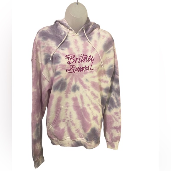 Urban Outfitters Purple Britney Spears Tie-dye Hoodie Sweatshirt Size S UNISEX - Picture 2 of 7